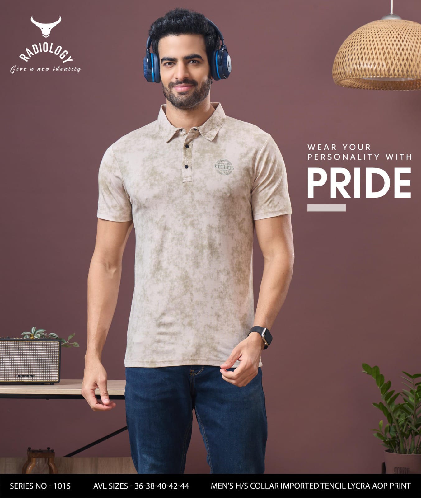 Series - 1015 Radiology Tencil Lycra Mens Tshirts Wholesaler Gujarat