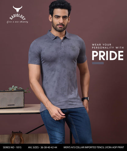 Series - 1015 Radiology Tencil Lycra Mens Tshirts Wholesaler Gujarat