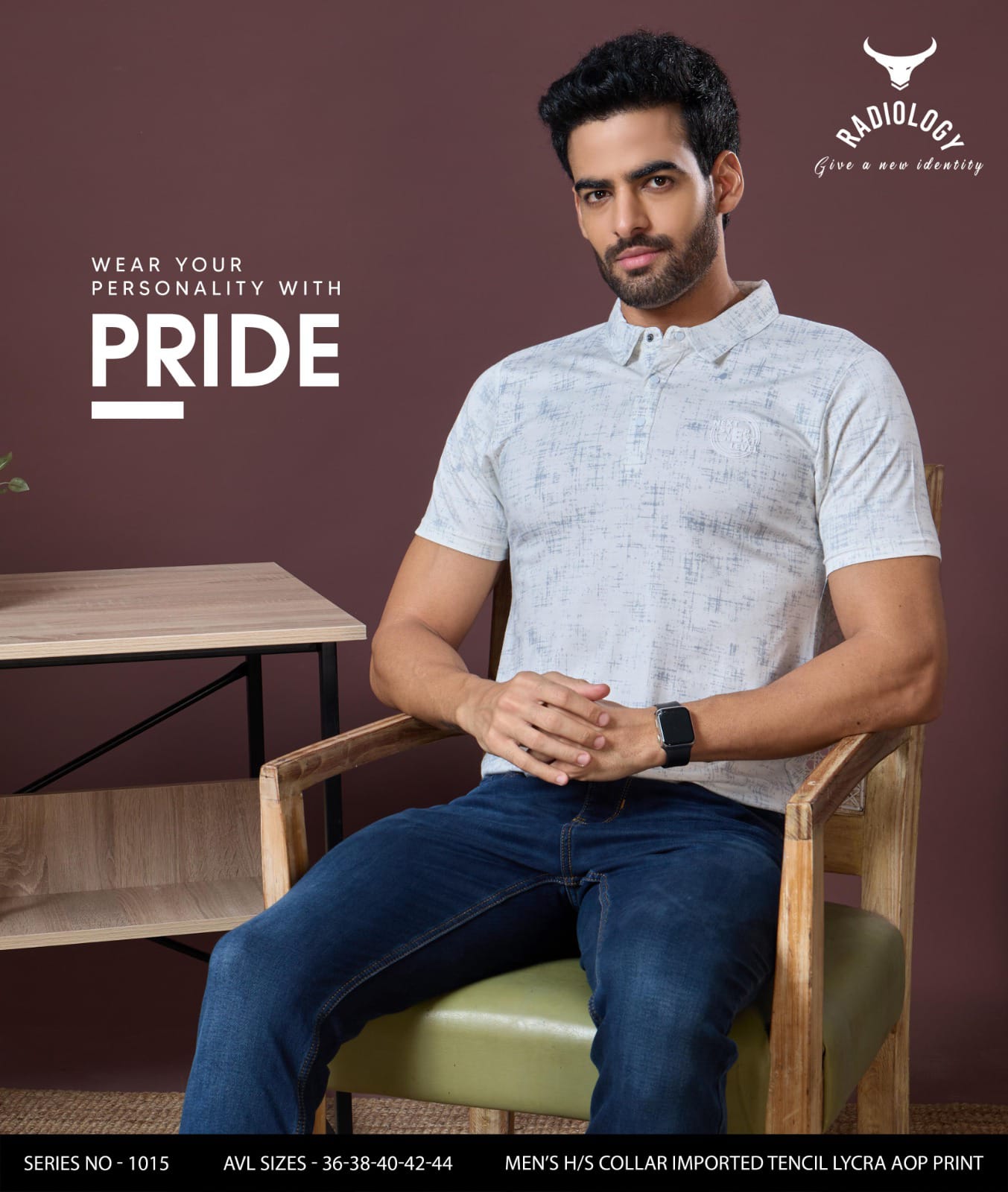 Series - 1015 Radiology Tencil Lycra Mens Tshirts Wholesaler Gujarat