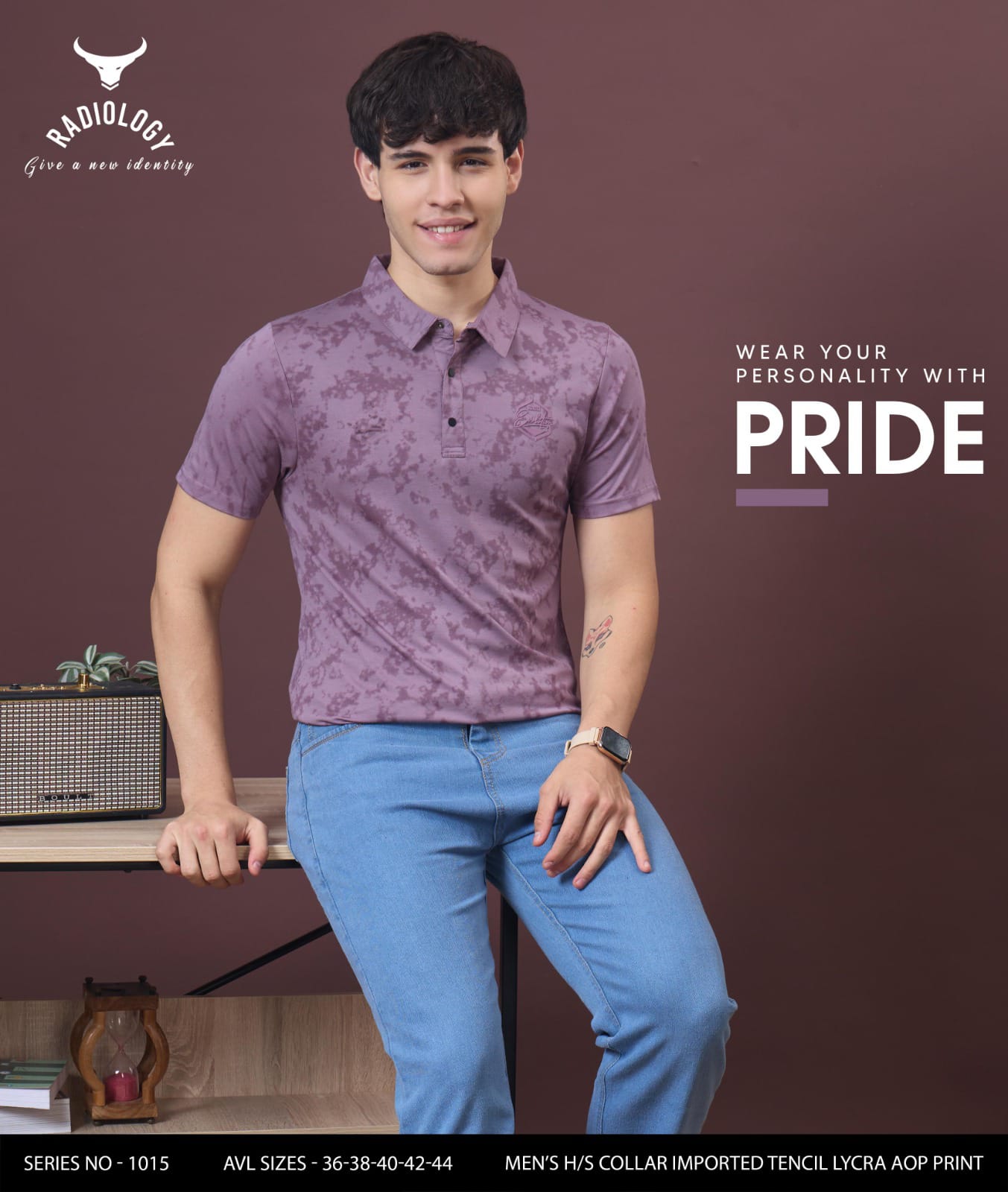 Series - 1015 Radiology Tencil Lycra Mens Tshirts Wholesaler Gujarat