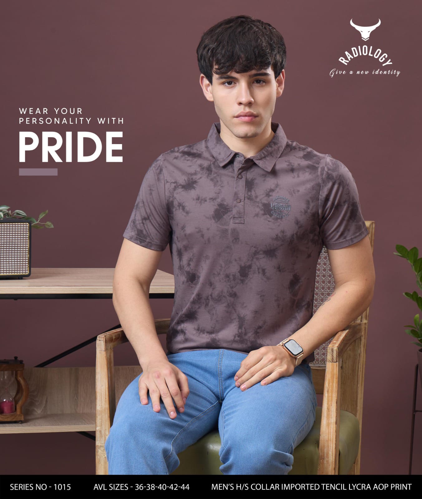 Series - 1015 Radiology Tencil Lycra Mens Tshirts Wholesaler Gujarat