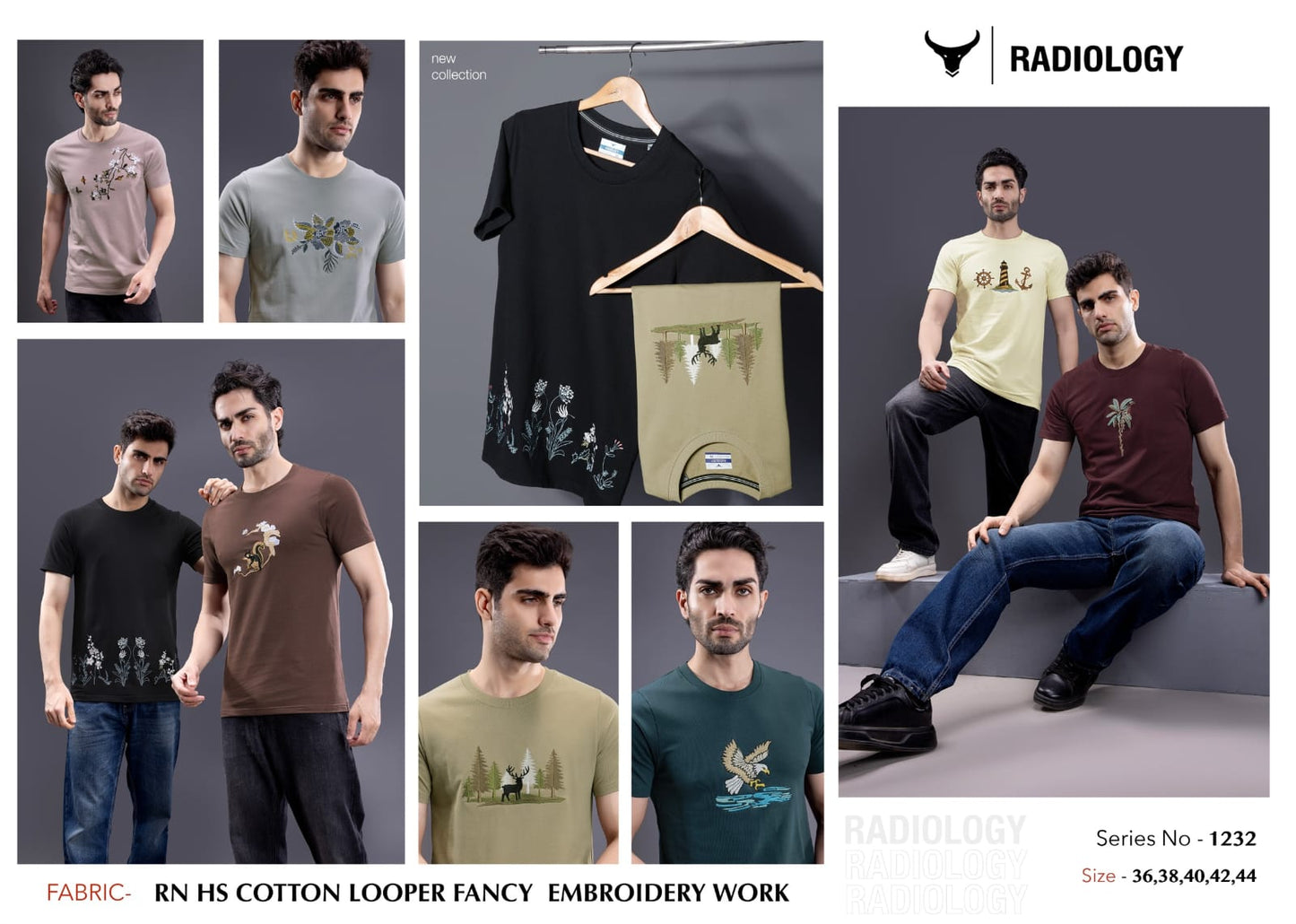 Series 1232 Radiology Cotton Looper Mens Tshirts Exporter Ahmedabad