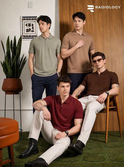 Series 1342 Collar Zip Radiology Cotton Mens Tshirts Wholesaler Gujarat