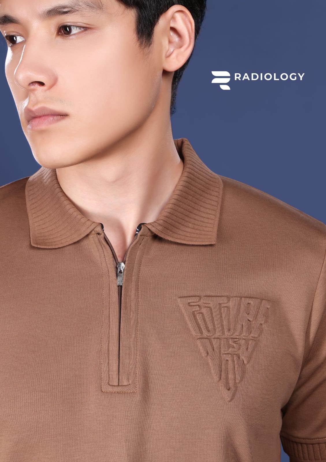 Series 1342 Collar Zip Radiology Cotton Mens Tshirts Wholesaler Gujarat