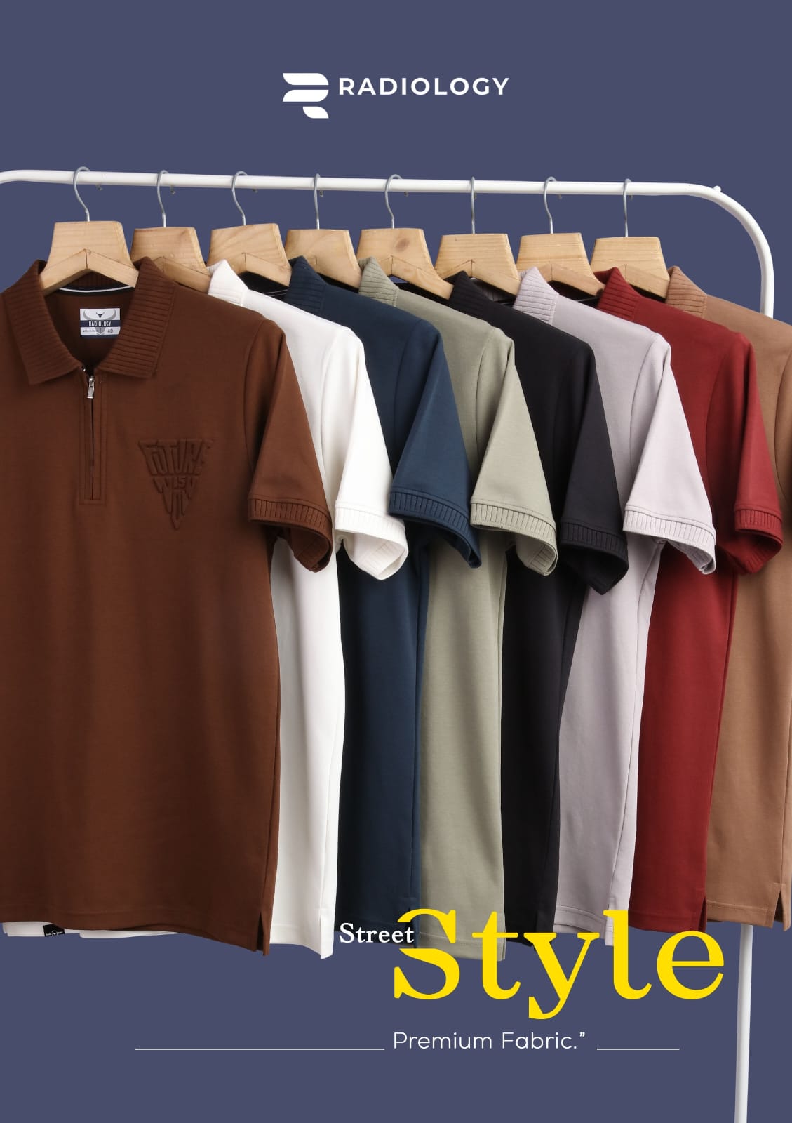 Series 1342 Collar Zip Radiology Cotton Mens Tshirts Wholesaler Gujarat