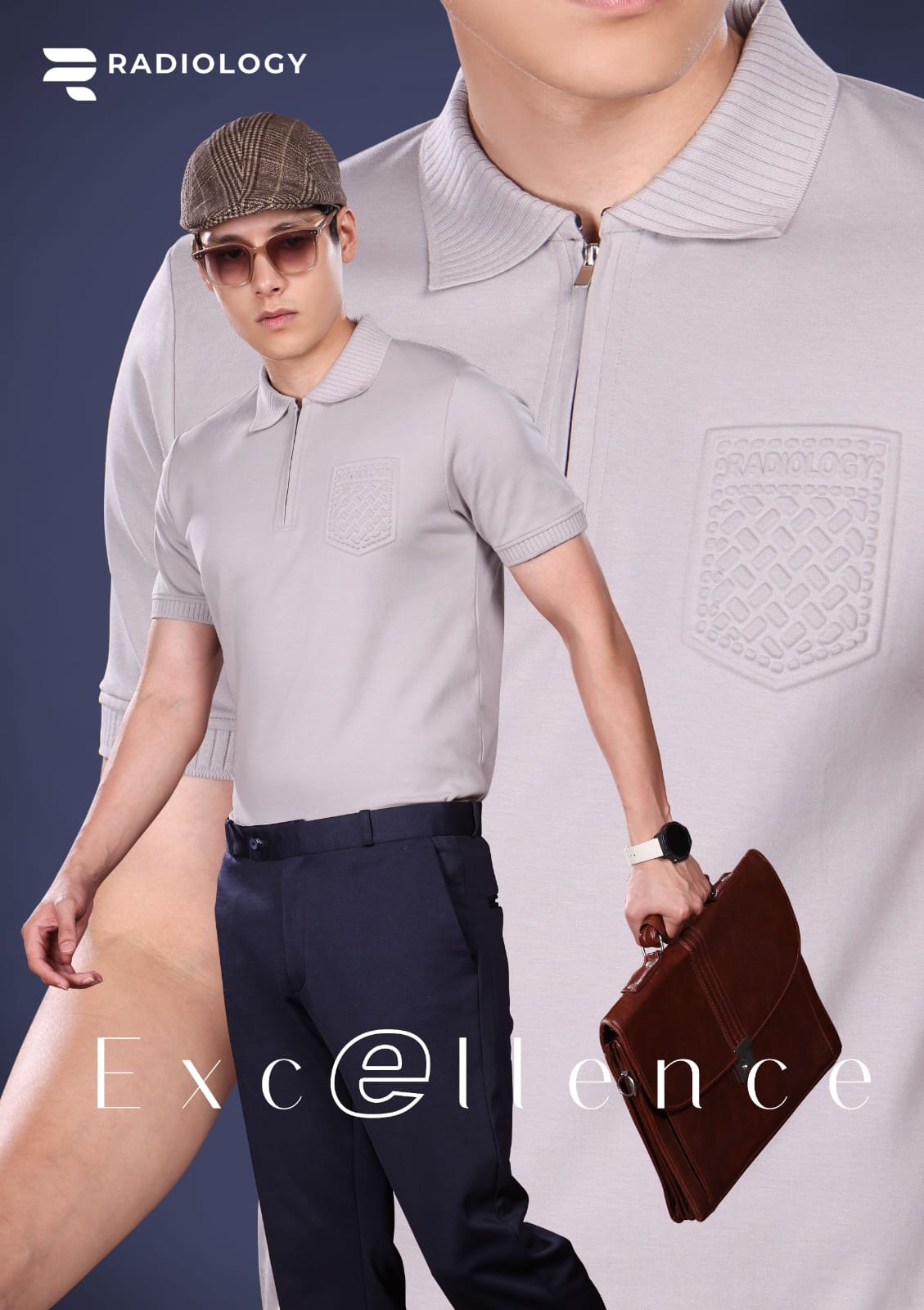 Series 1342 Collar Zip Radiology Cotton Mens Tshirts Wholesaler Gujarat