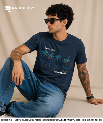 Series 1357 Cotton Radiology Interlock Mens Tshirts Manufacturer India