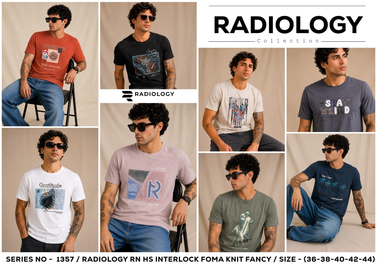 Series 1357 Cotton Radiology Interlock Mens Tshirts Manufacturer India