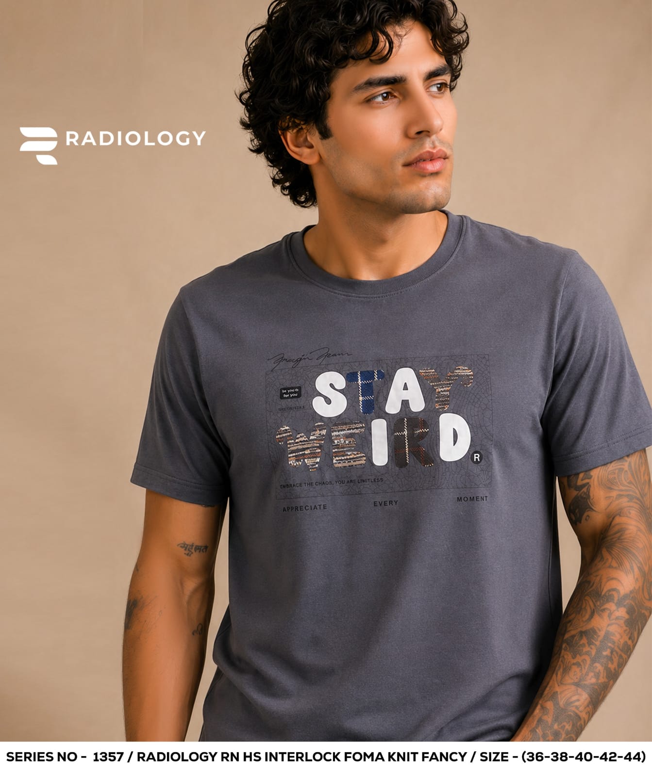 Series 1357 Cotton Radiology Interlock Mens Tshirts Manufacturer India