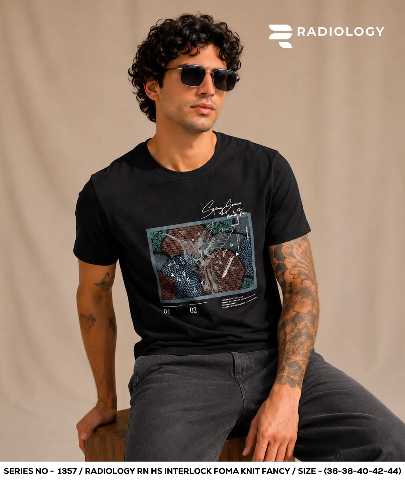 Series 1357 Cotton Radiology Interlock Mens Tshirts Manufacturer India