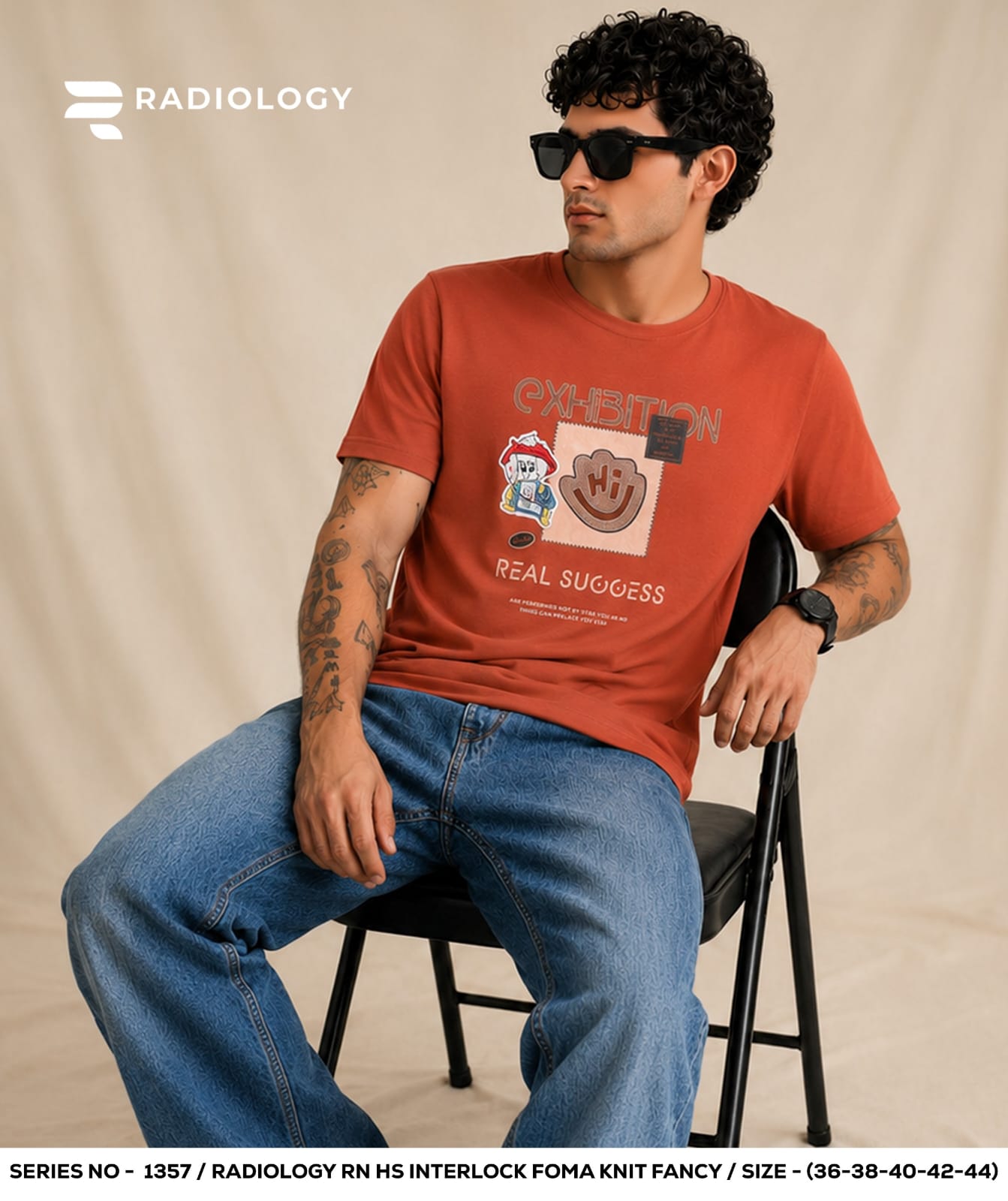 Series 1357 Cotton Radiology Interlock Mens Tshirts Manufacturer India