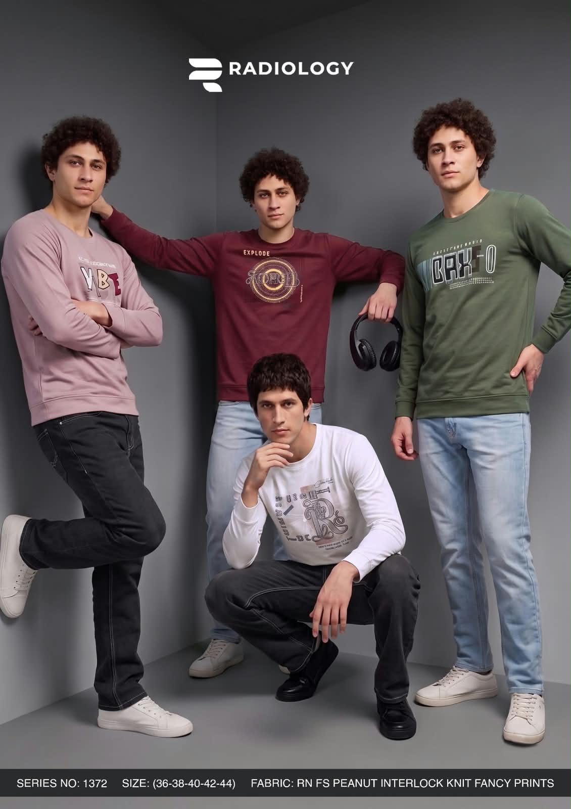 Series 1372 Patch Radiology Interlock Mens Tshirts Wholesale Price