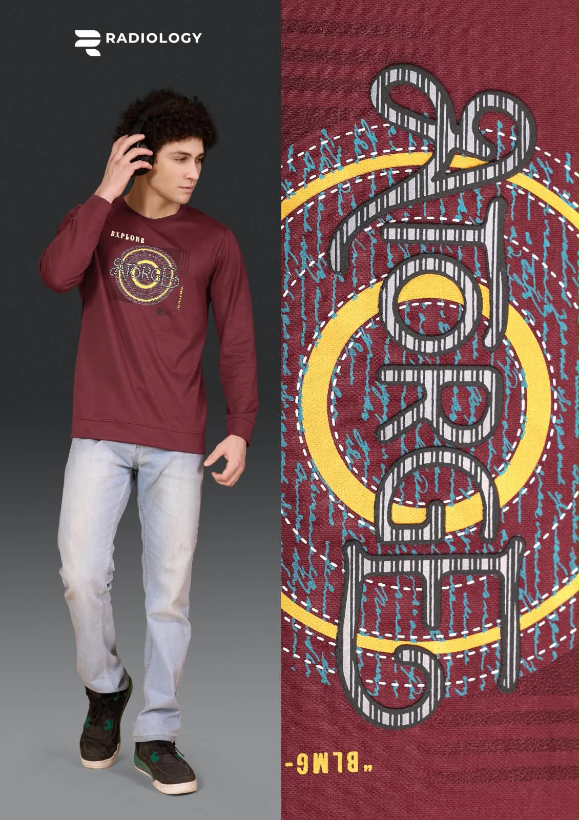 Series 1372 Patch Radiology Interlock Mens Tshirts Wholesale Price