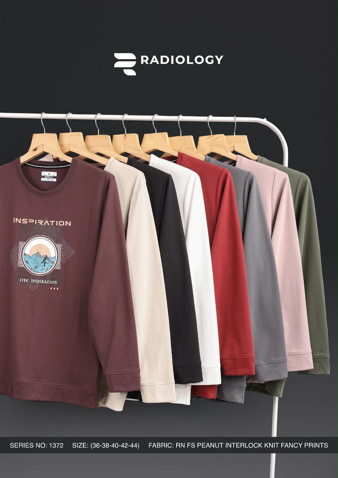 Series 1372 Patch Radiology Interlock Mens Tshirts Wholesale Price