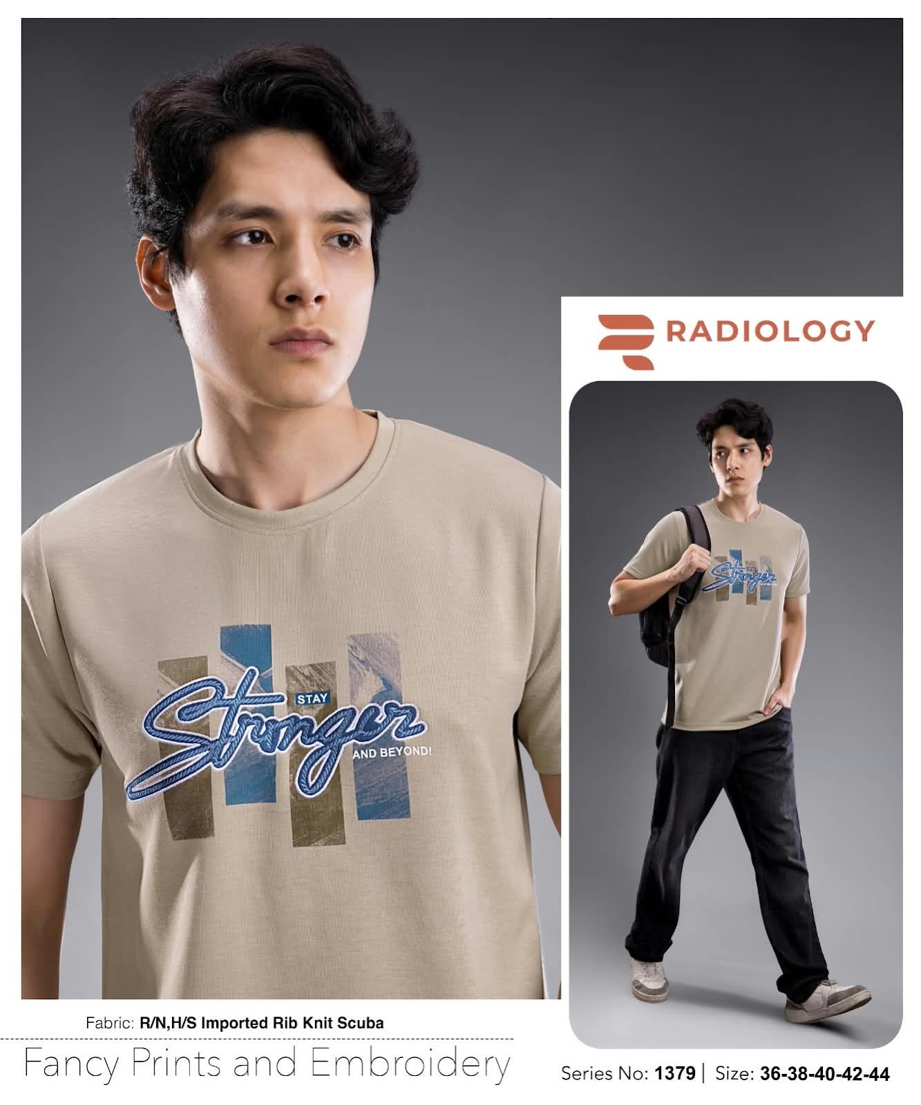 Series 1379 Rib Radiology Imported Mens Tshirts Manufacturer India