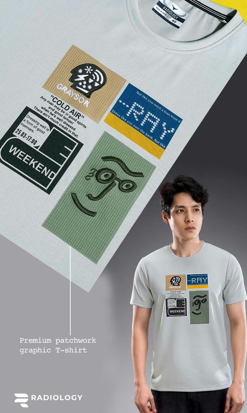Series 1379 Rib Radiology Imported Mens Tshirts Manufacturer India