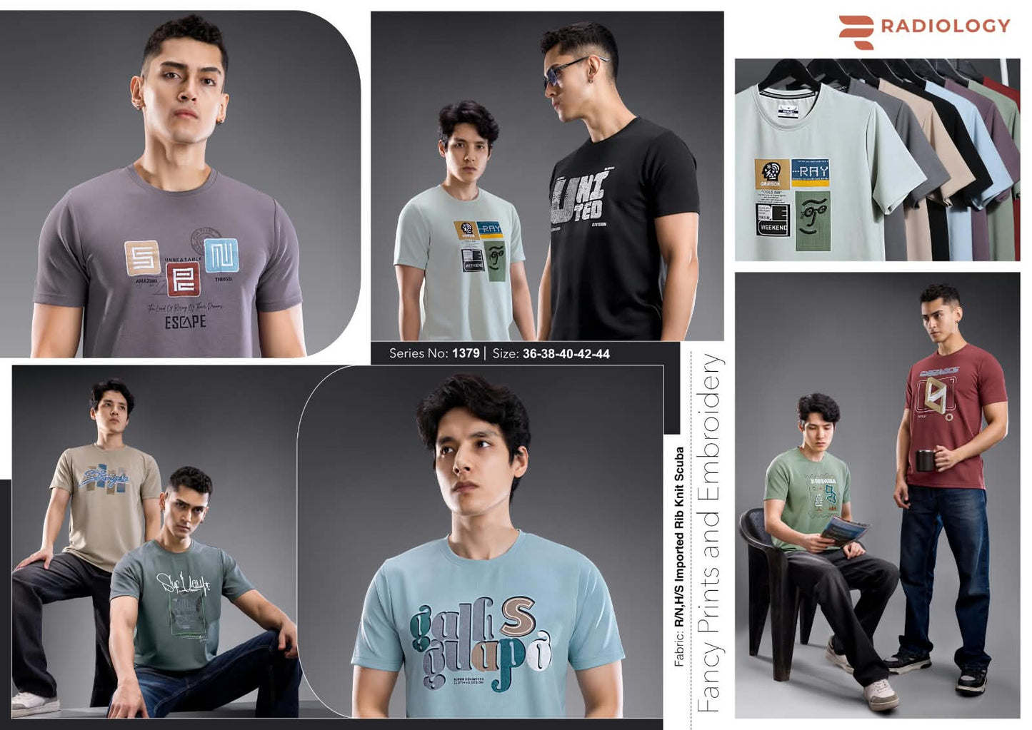 Series 1379 Rib Radiology Imported Mens Tshirts Manufacturer India