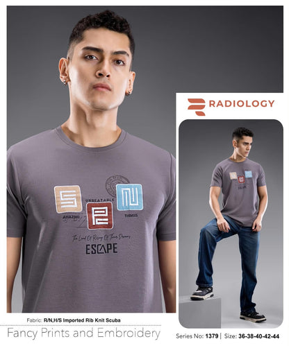 Series 1379 Rib Radiology Imported Mens Tshirts Manufacturer India