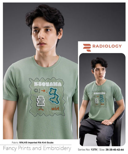 Series 1379 Rib Radiology Imported Mens Tshirts Manufacturer India