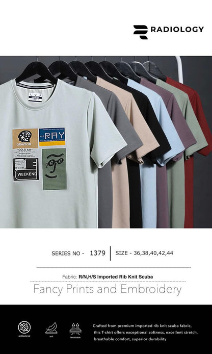 Series 1379 Rib Radiology Imported Mens Tshirts Manufacturer India