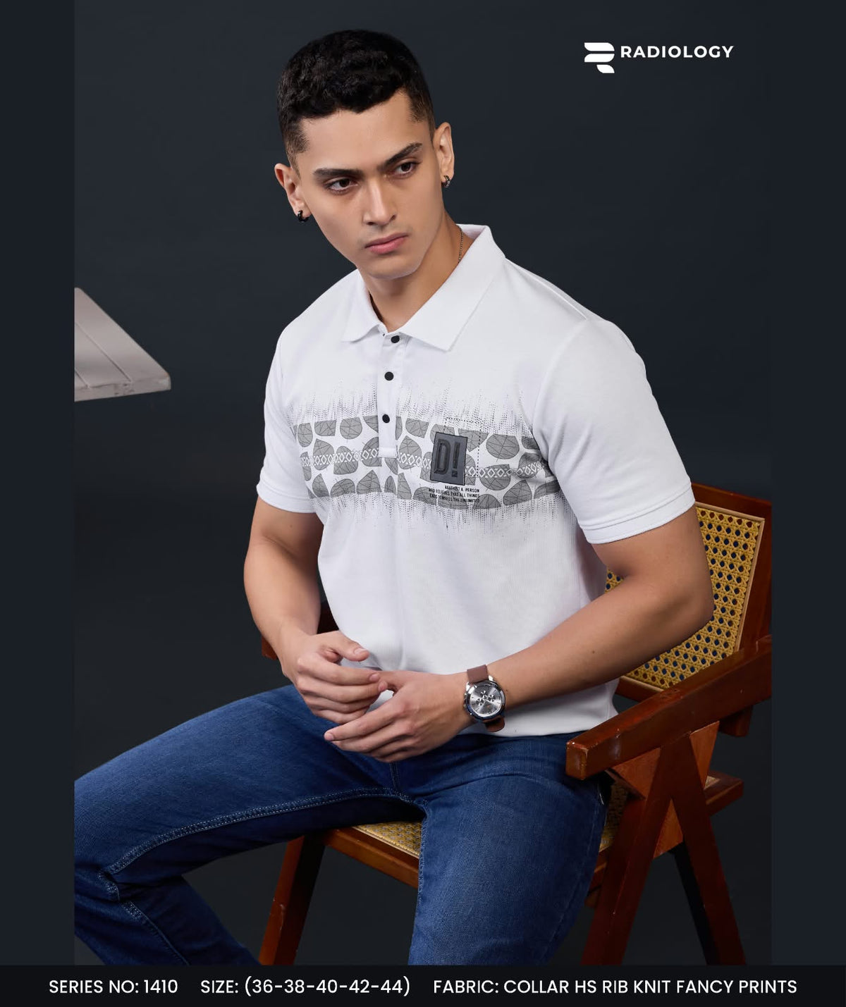 Series 1410 Collar Style Radiology Mens Tshirts Wholesale