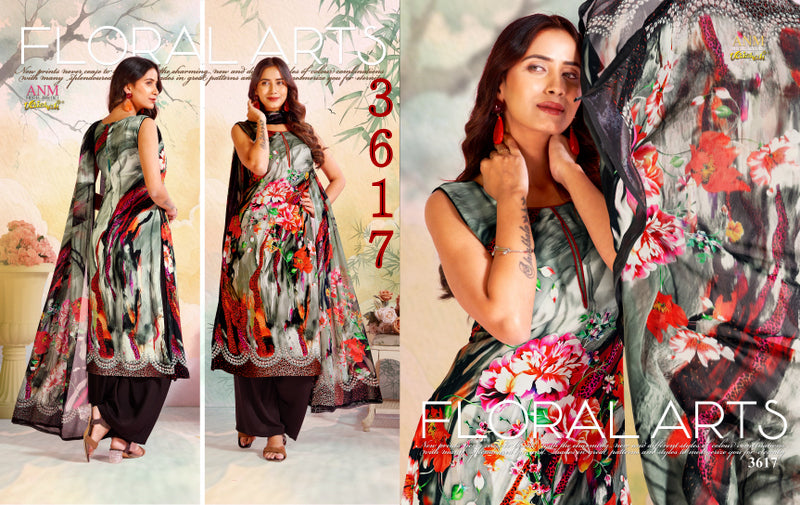 Series 3600 Vaishali Fashions Pure Crape Pant Style Suits Manufacturer India