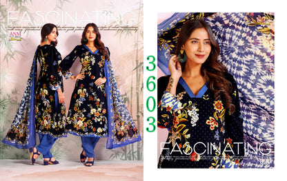 Series 3600 Vaishali Fashions Pure Crape Pant Style Suits Manufacturer India