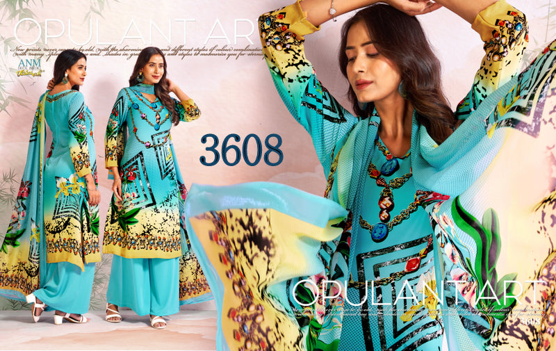 Series 3600 Vaishali Fashions Pure Crape Pant Style Suits Manufacturer India