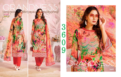Series 3600 Vaishali Fashions Pure Crape Pant Style Suits Manufacturer India
