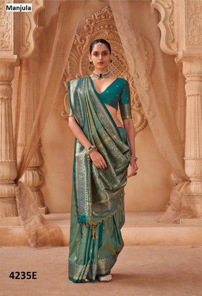 Series 4235 Manjula Soft Silk Sarees Manufacturer India