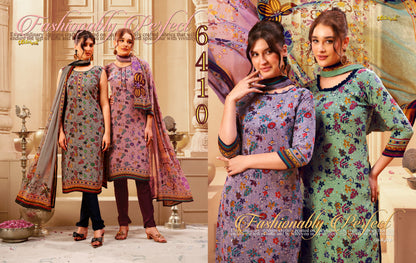 Series 6400 Vaishali Fashions Crape Pant Style Suits Exporter Gujarat