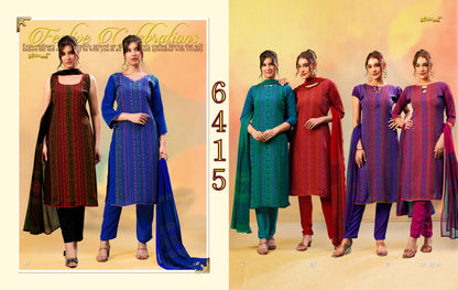 Series 6400 Vaishali Fashions Crape Pant Style Suits Exporter Gujarat