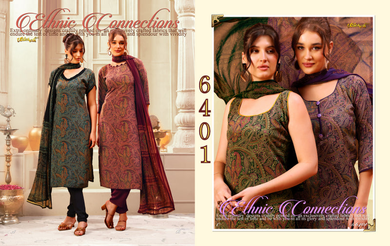Series 6400 Vaishali Fashions Crape Pant Style Suits Exporter Gujarat