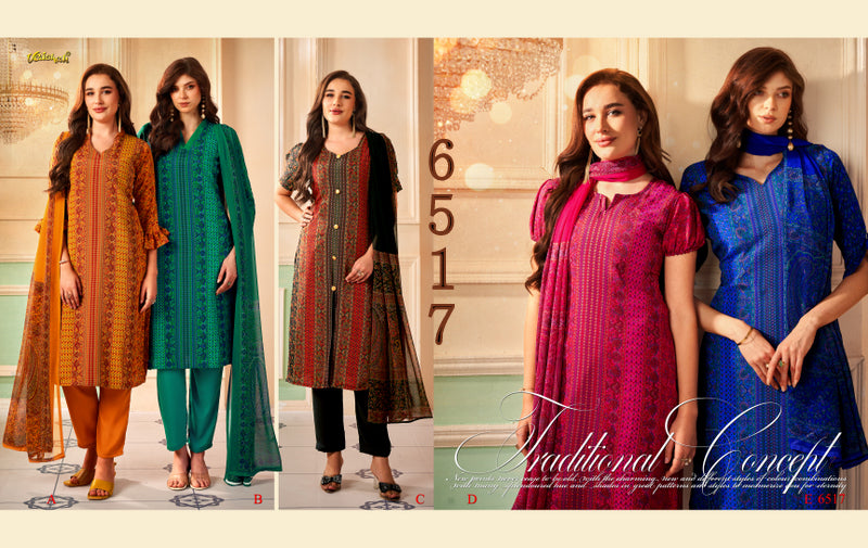Series 6500 Vaishali Fashions Pant Style Suits Exporter Gujarat