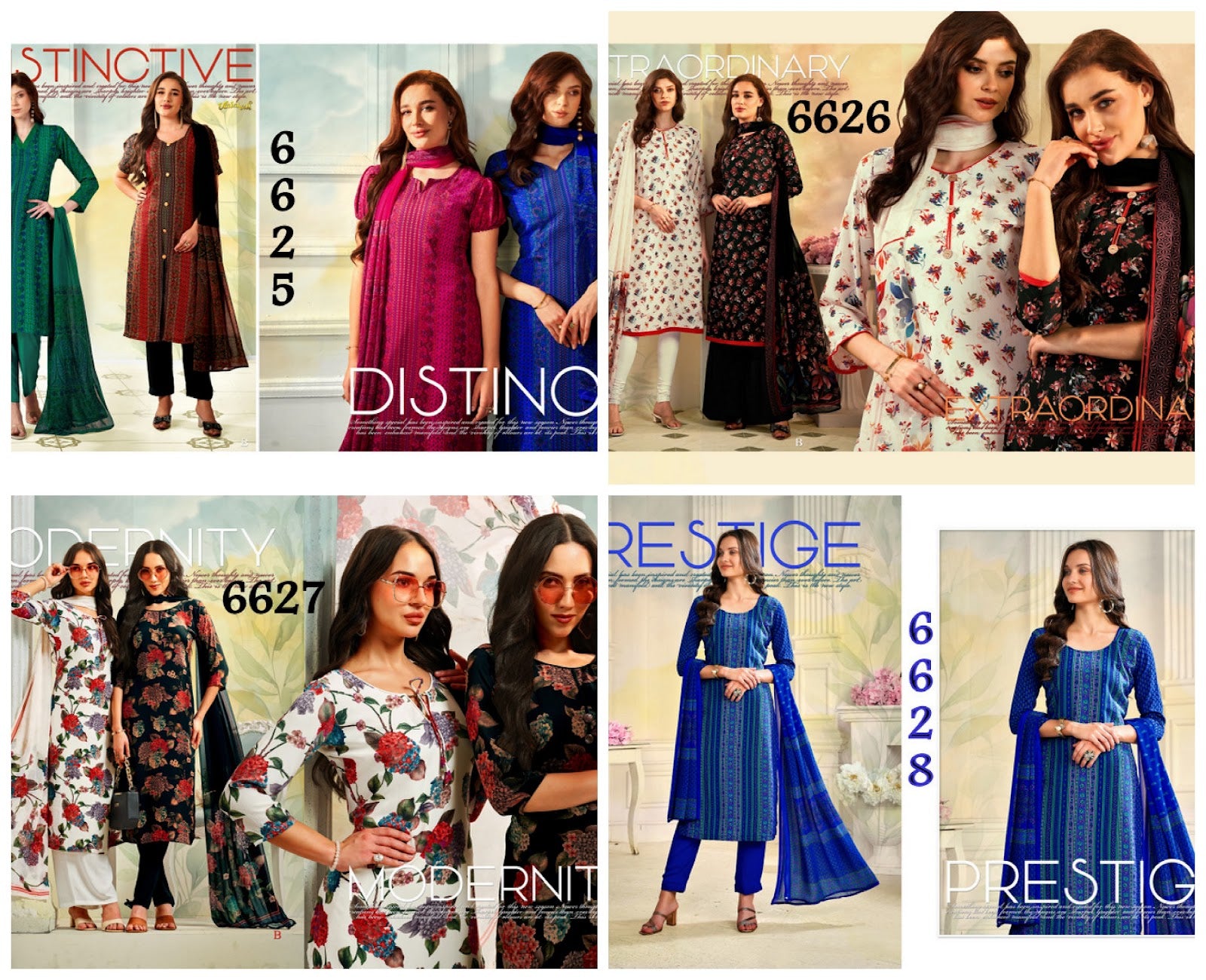 Series 6600 Vaishali Fashions Crape Printed Pant Style Suits Exporter India