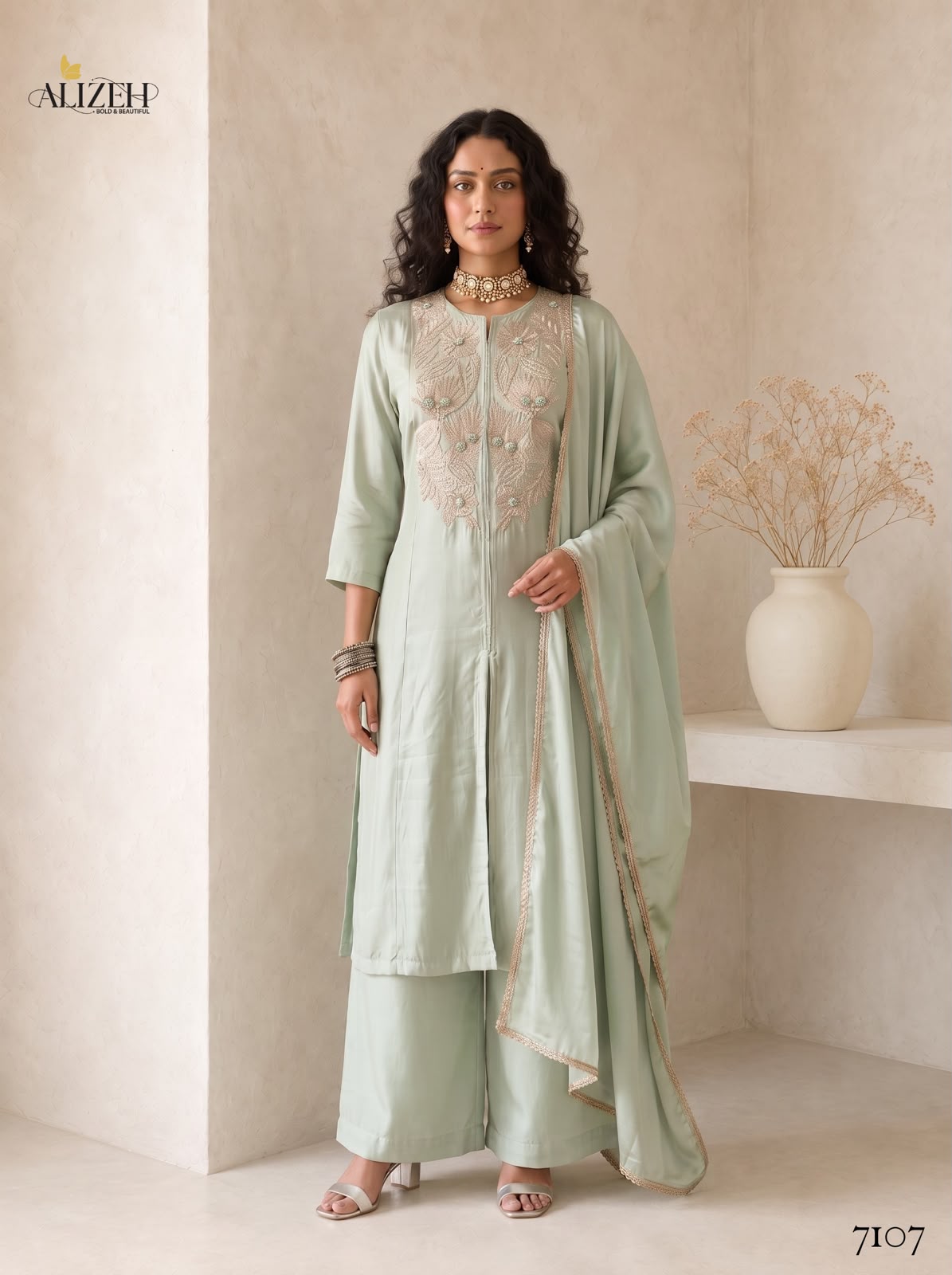 Series 7106-7109 Alizeh Roman Silk Readymade Suits Manufacturer Gujarat