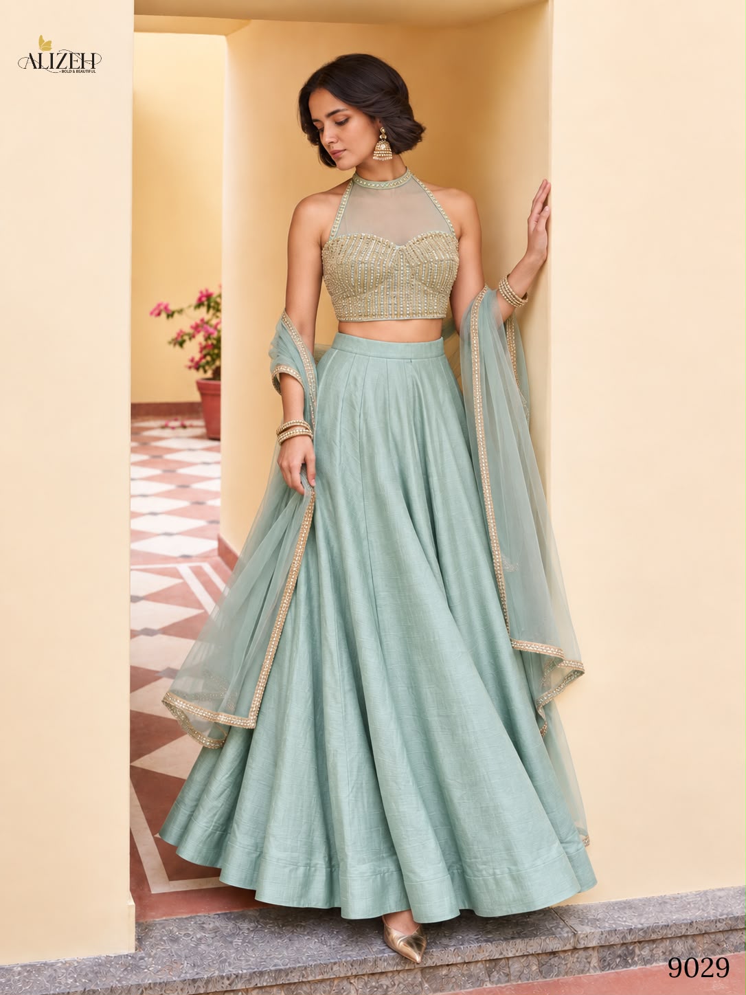 Series 9027-9030 Alizeh Net Readymade Lehenga Choli Manufacturer Gujarat