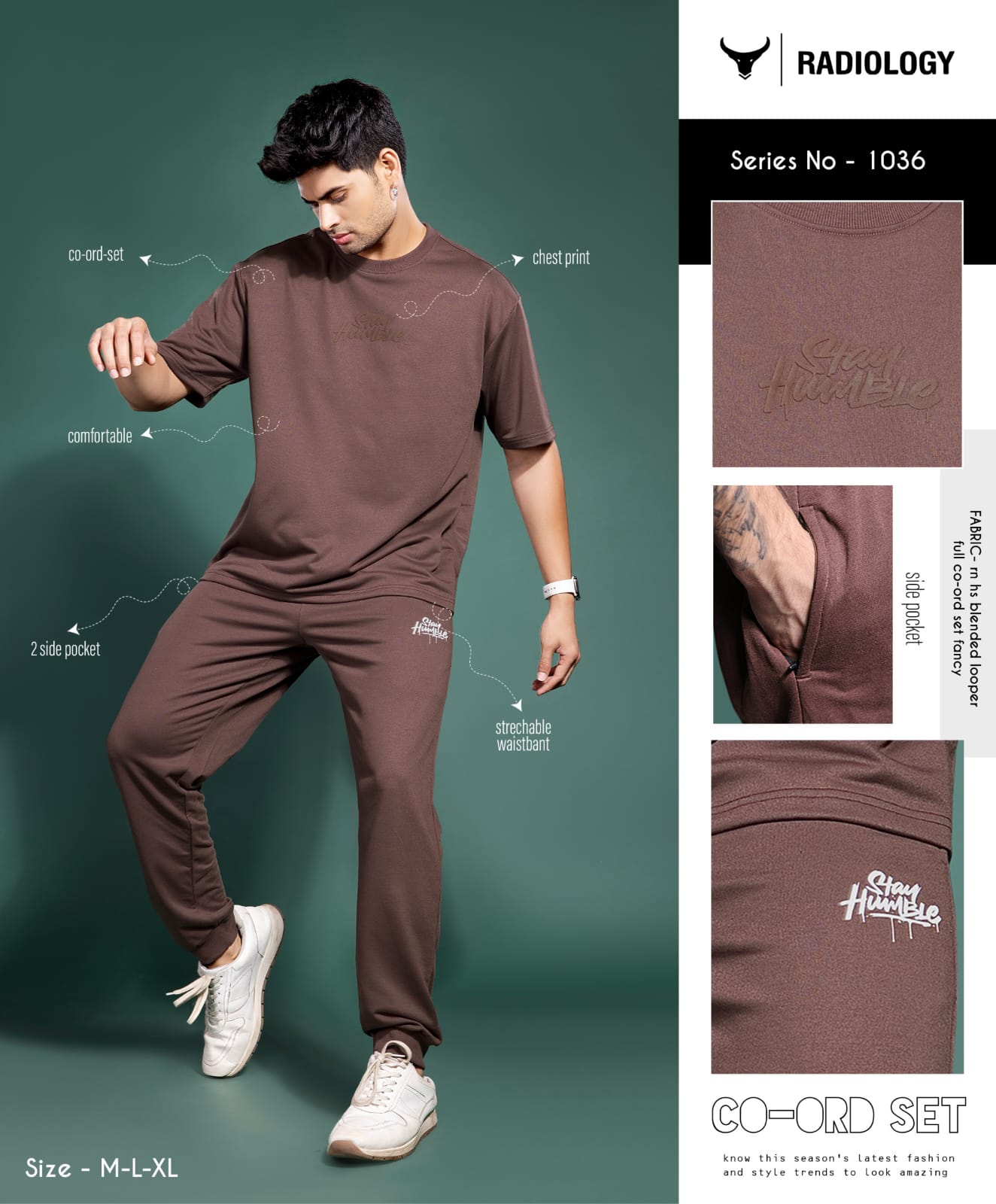 Series No 1036 Radiology Looper Mens Co Ord Set Wholesale