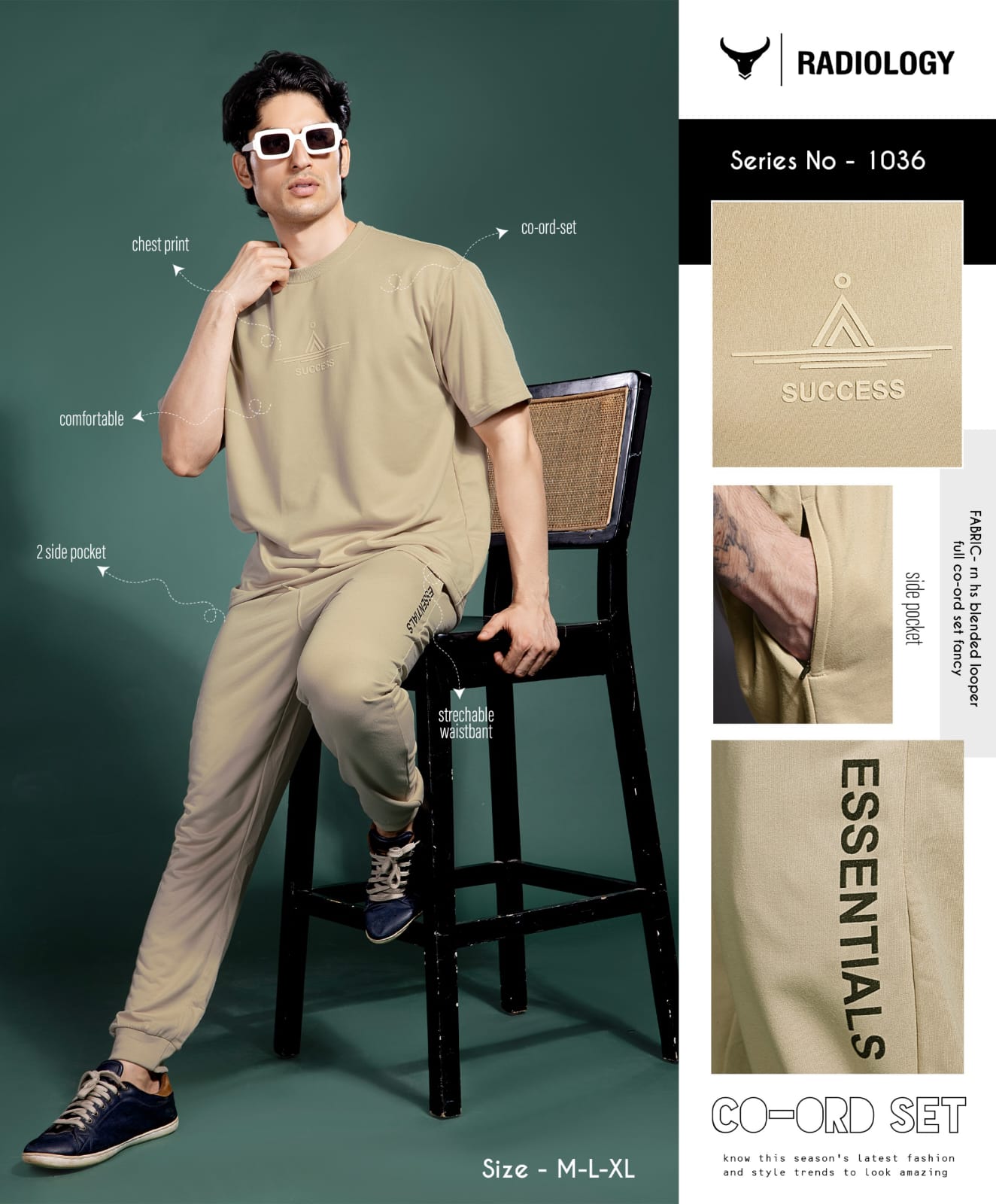 Series No 1036 Radiology Looper Mens Co Ord Set Wholesale
