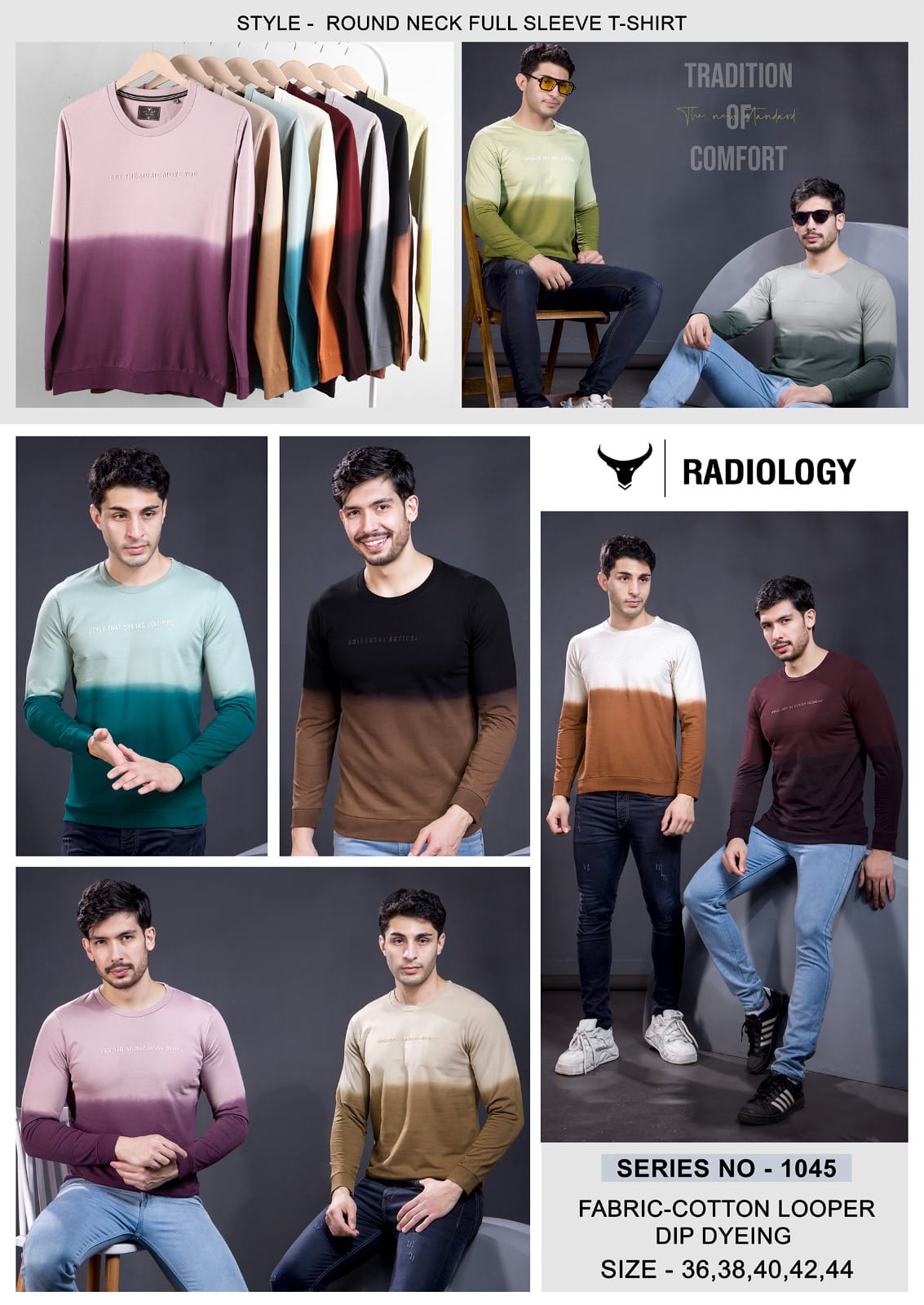 Series No 1045 Radiology Cotton Looper Mens Tshirts Wholesaler Gujarat