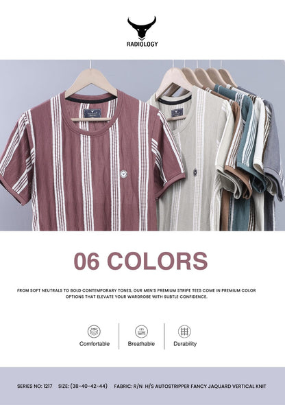 Series No 1217 Stripes Radiology Vertical Mens Tshirts Exporter Gujarat