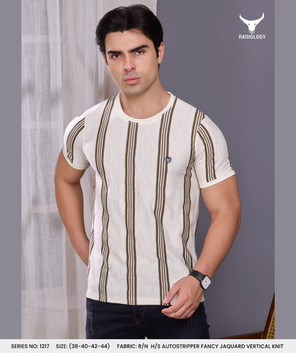 Series No 1217 Stripes Radiology Vertical Mens Tshirts Exporter Gujarat