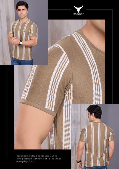 Series No 1217 Stripes Radiology Vertical Mens Tshirts Exporter Gujarat