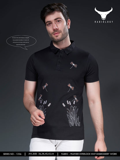 Series No 1236 Radiology Feather Knit Mens Tshirts Supplier