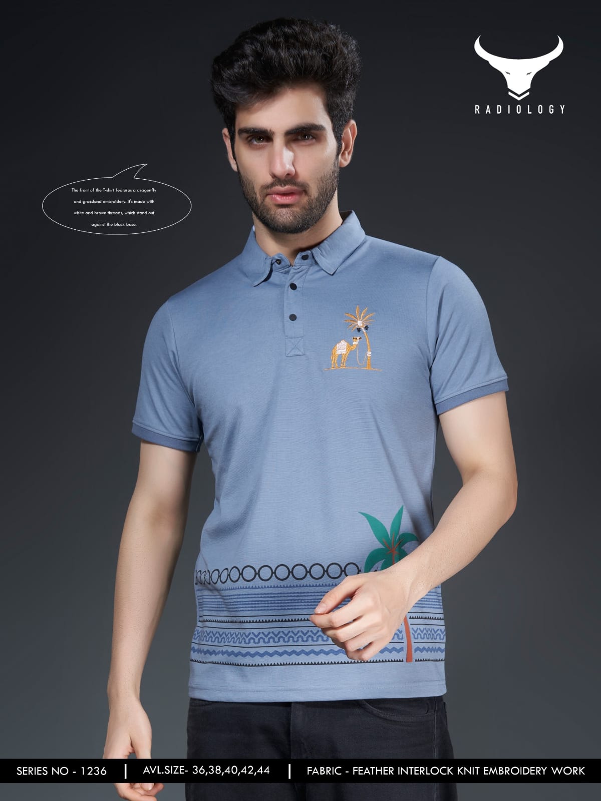 Series No 1236 Radiology Feather Knit Mens Tshirts Supplier