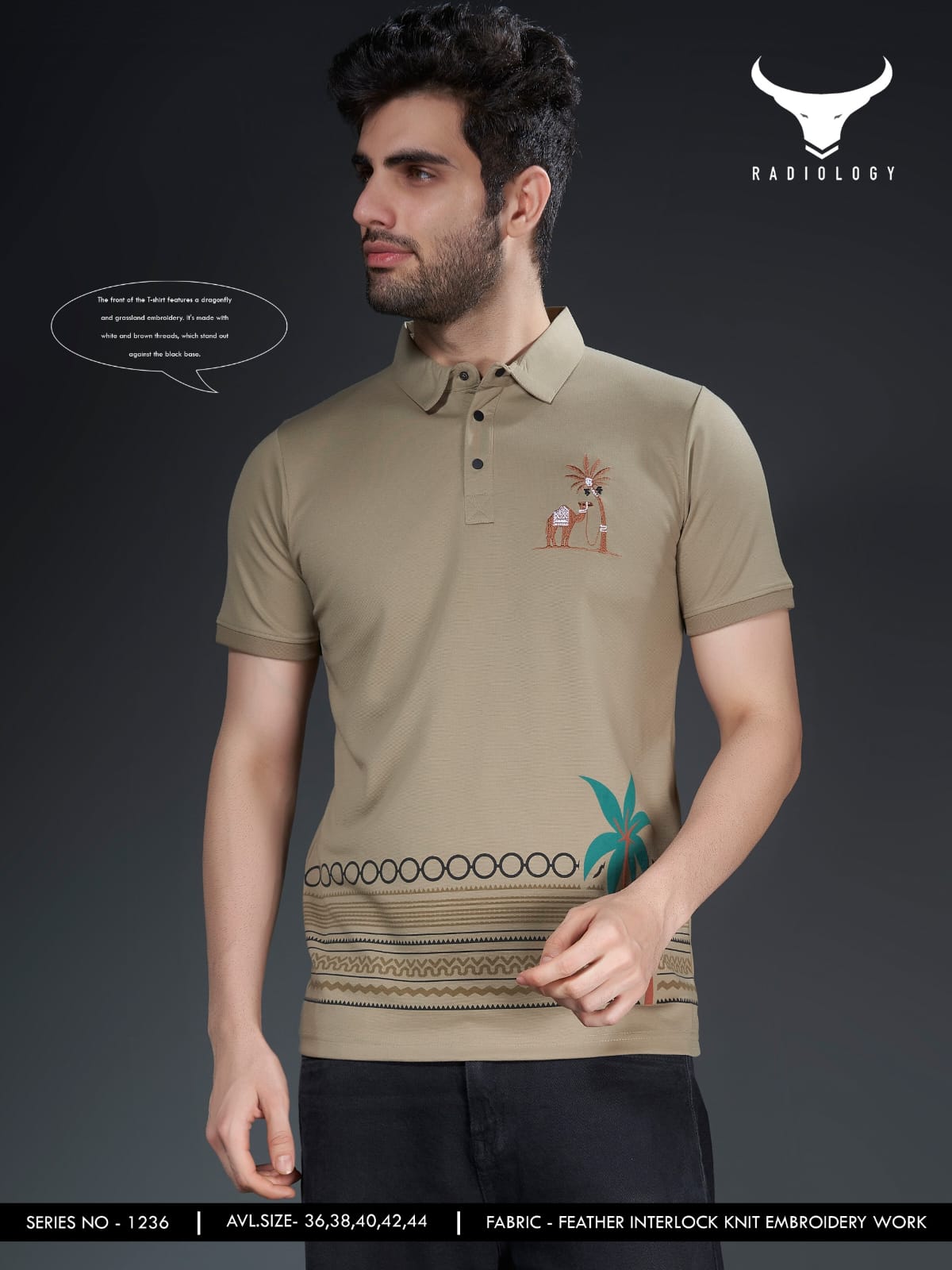 Series No 1236 Radiology Feather Knit Mens Tshirts Supplier