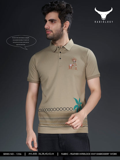 Series No 1236 Radiology Feather Knit Mens Tshirts Supplier