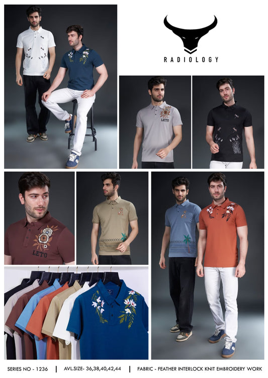 Series No 1236 Radiology Feather Knit Mens Tshirts Supplier