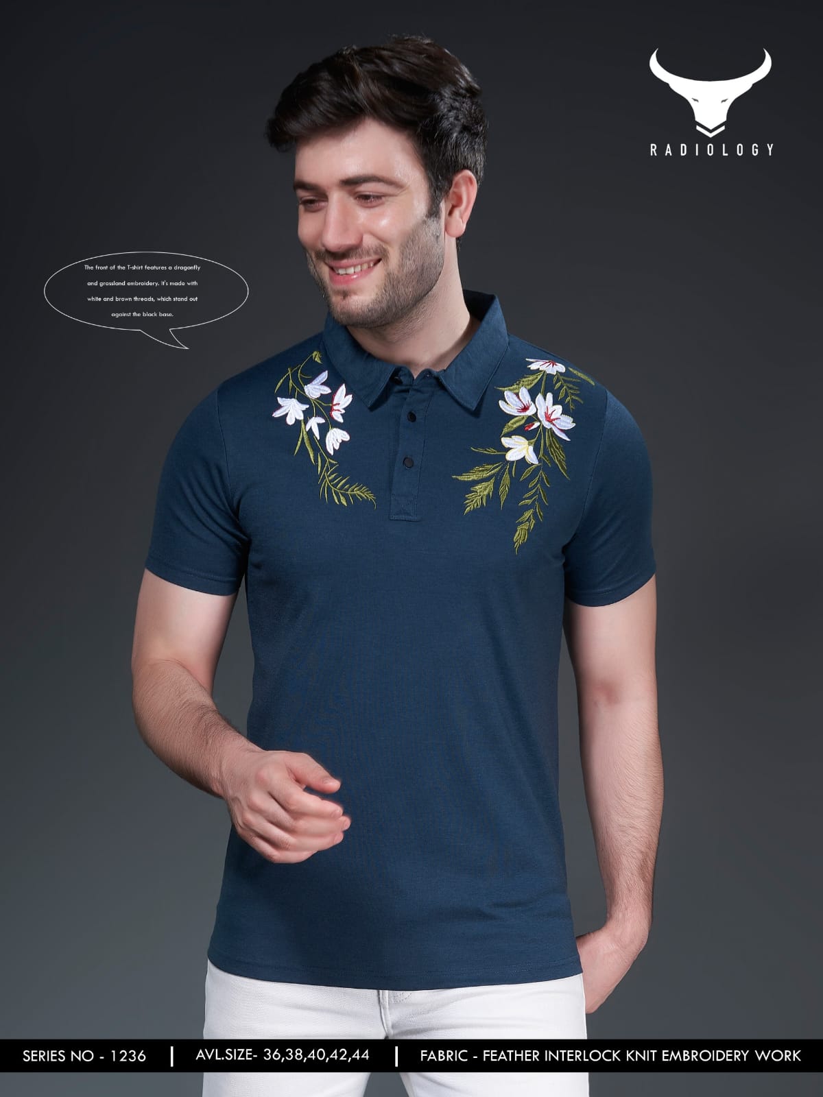 Series No 1236 Radiology Feather Knit Mens Tshirts Supplier