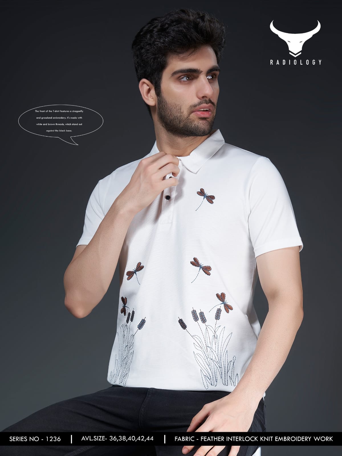 Series No 1236 Radiology Feather Knit Mens Tshirts Supplier